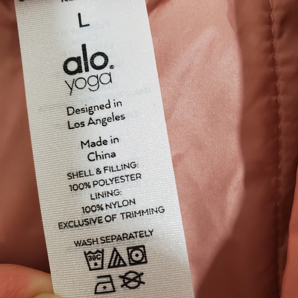 Alo Yoga Legend Lightweight Jacket Pink Unisex Size Large. - Picture 6 of 11